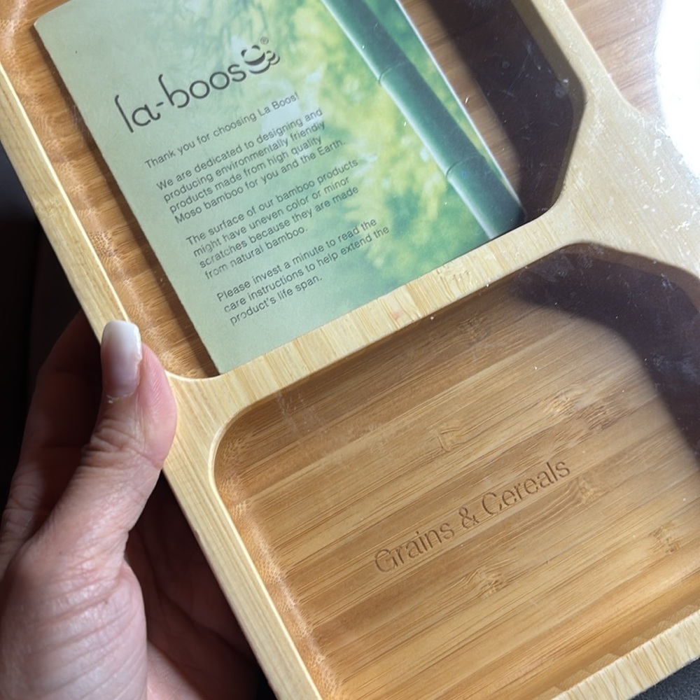 La-Boos Bamboo Organizer Tray for kids NWOT - Picture 6 of 8